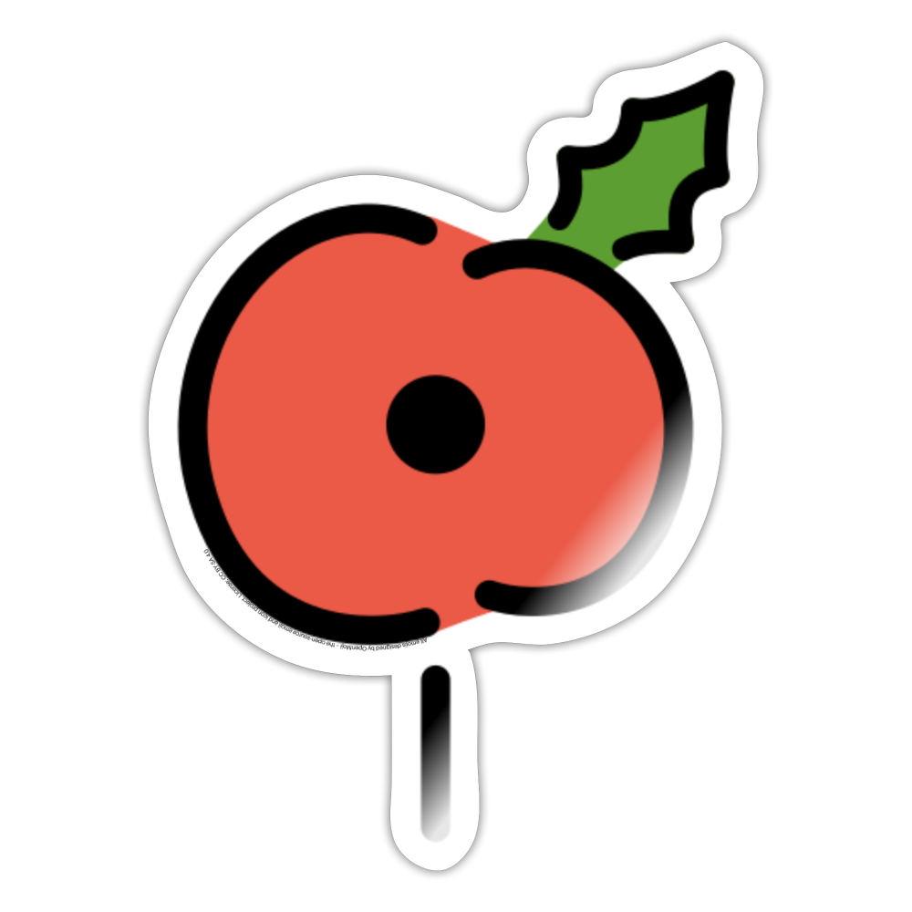 Poppy Moji Sticker - Emoji.Express - white glossy