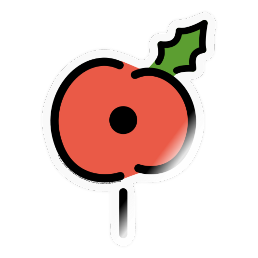 Poppy Moji Sticker - Emoji.Express - transparent glossy