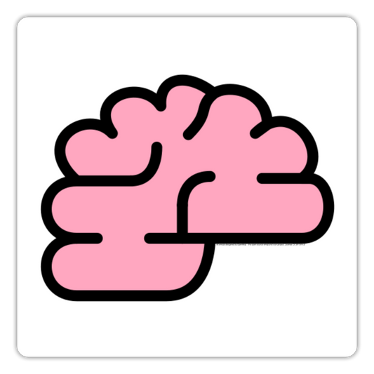 Brain Moji Sticker - Emoji.Express - white matte