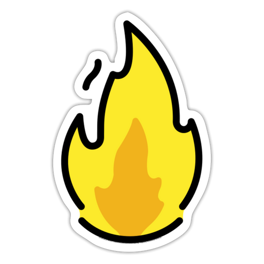 Fire Moji Sticker - Emoji.Express - white matte