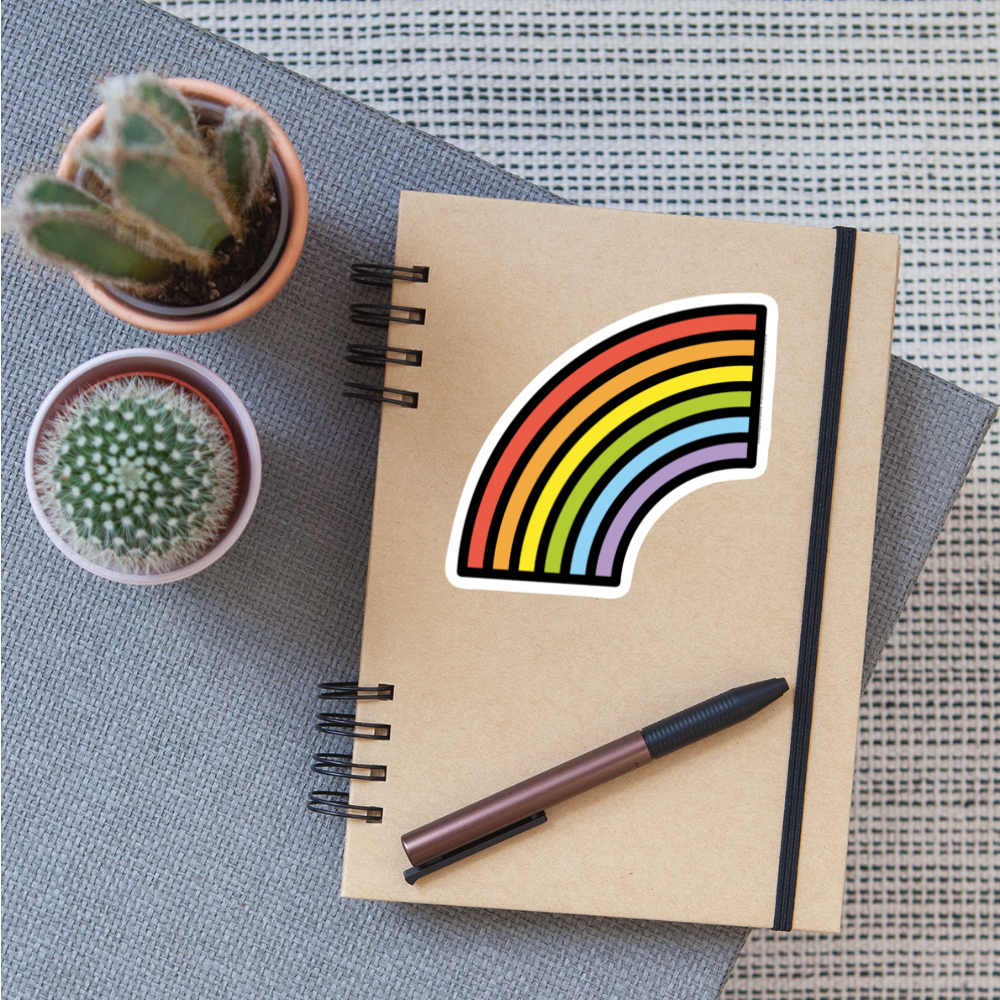 Rainbow Moji Sticker - Emoji.Express - white matte