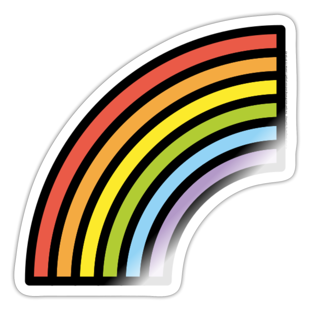 Rainbow Moji Sticker - Emoji.Express - white glossy