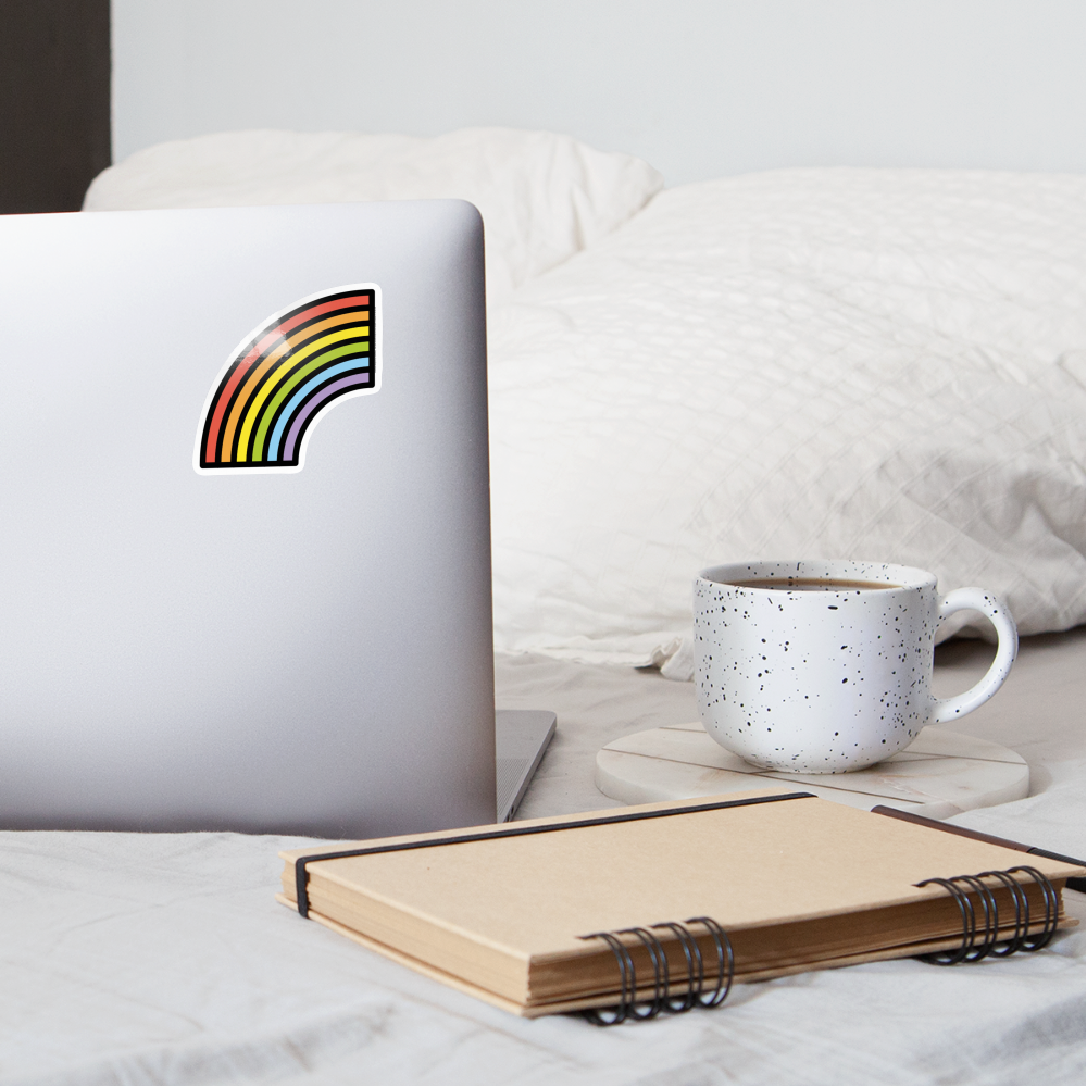 Rainbow Moji Sticker - Emoji.Express - white glossy