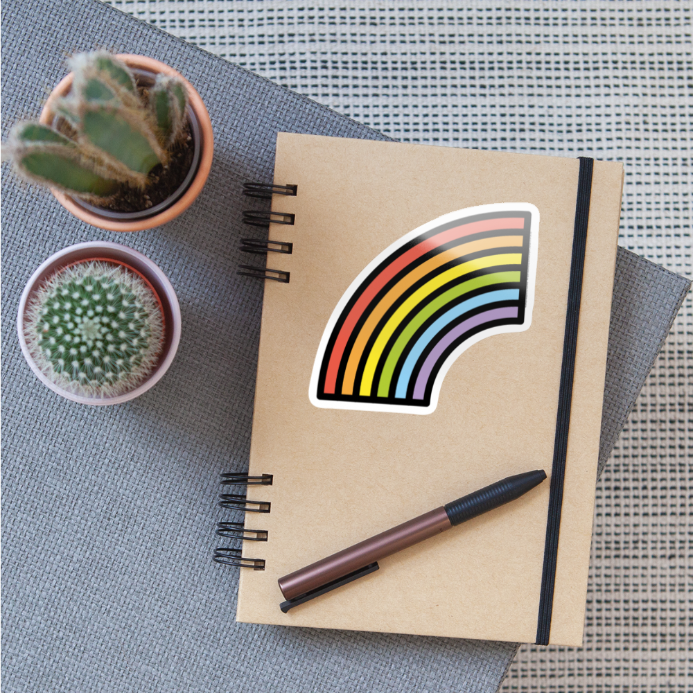 Rainbow Moji Sticker - Emoji.Express - white glossy