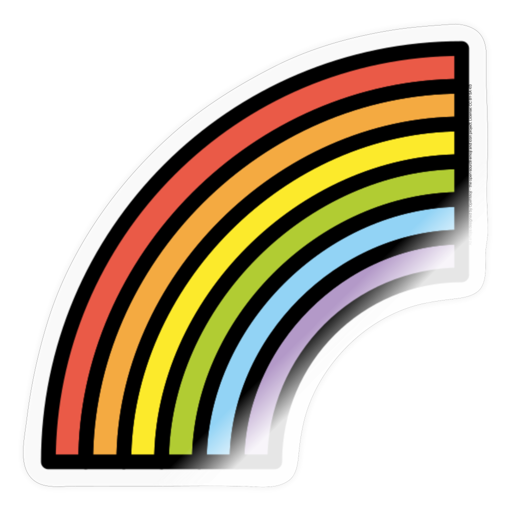 Rainbow Moji Sticker - Emoji.Express - transparent glossy