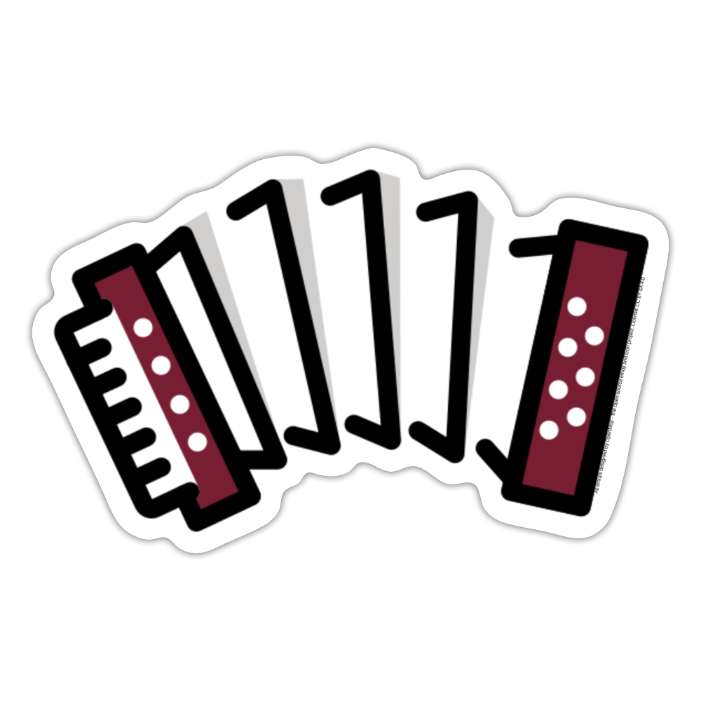 Accordion Moji Sticker - Emoji.Express - white matte