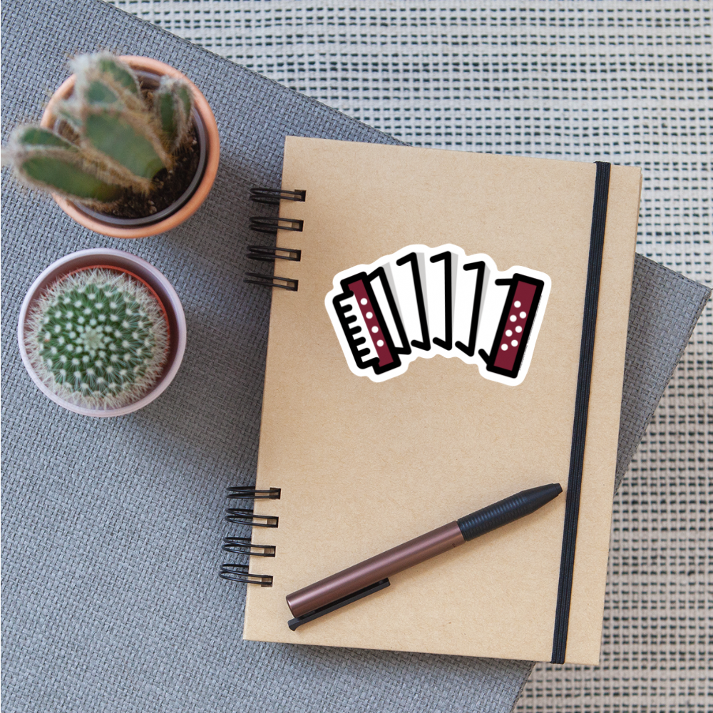 Accordion Moji Sticker - Emoji.Express - white matte