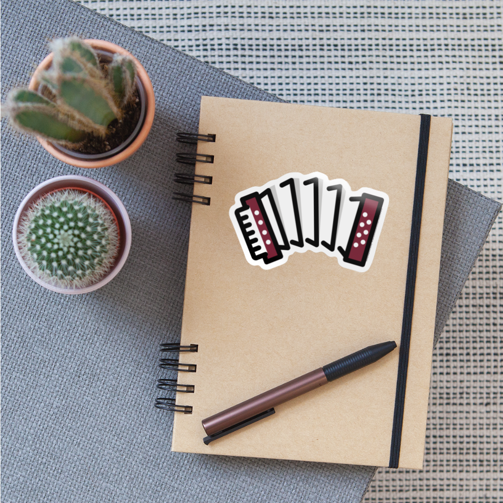 Accordion Moji Sticker - Emoji.Express - white glossy