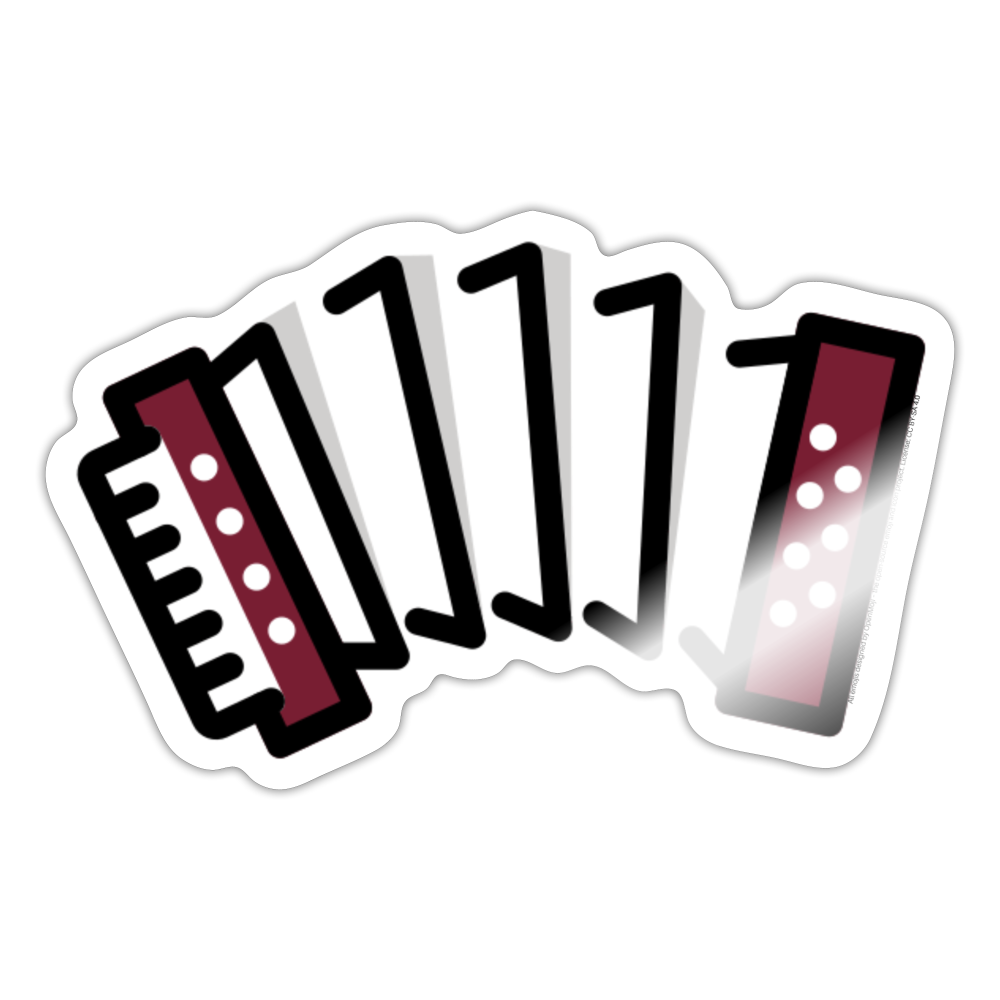 Accordion Moji Sticker - Emoji.Express - white glossy