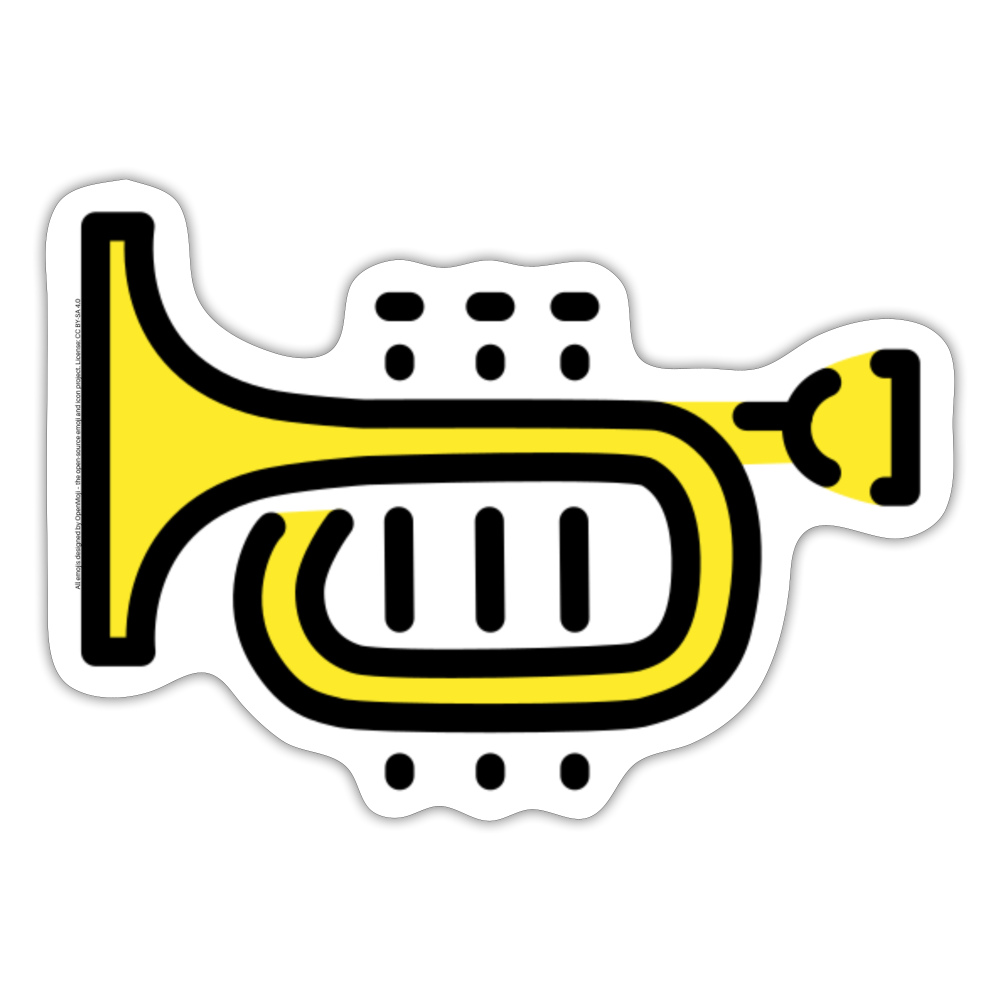 Trumpet Moji Sticker - Emoji.Express - white matte