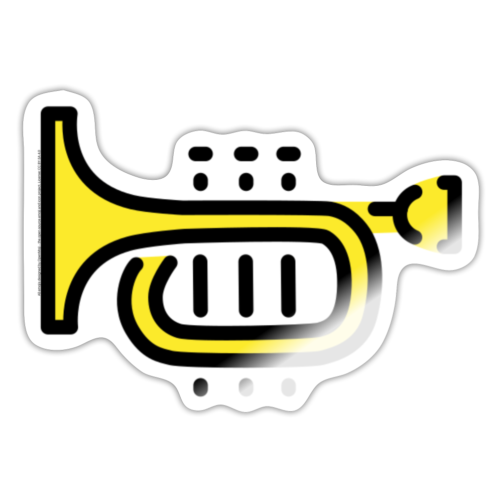 Trumpet Moji Sticker - Emoji.Express - white glossy