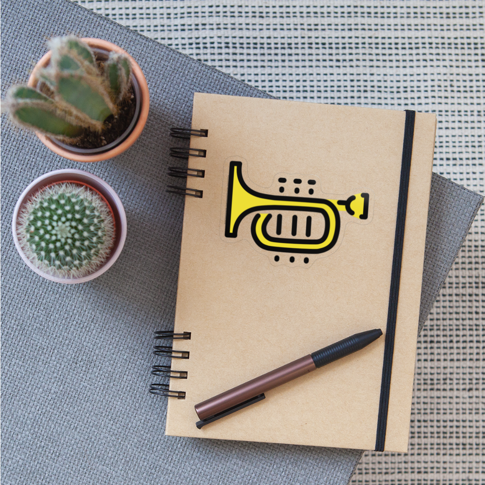 Trumpet Moji Sticker - Emoji.Express - transparent glossy