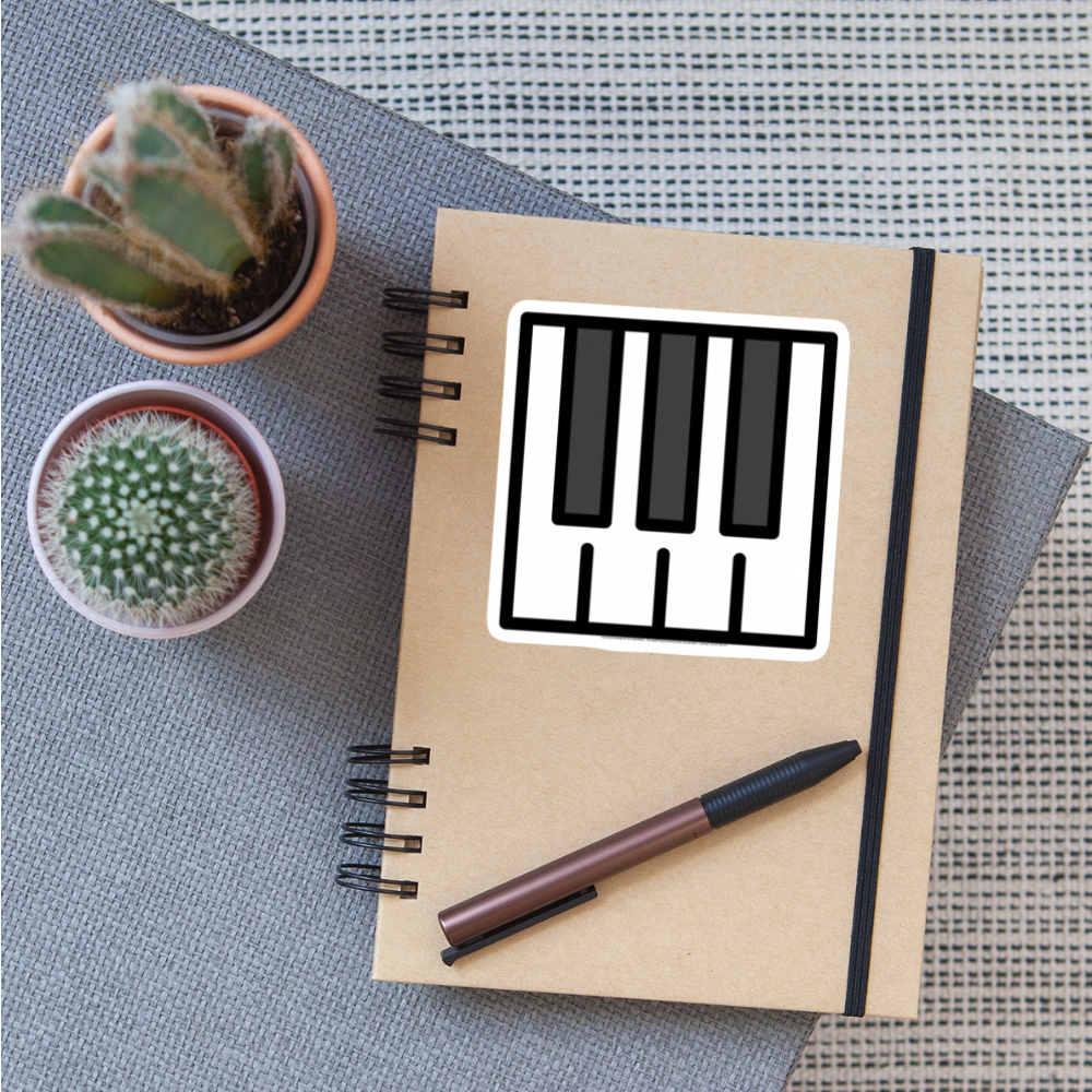 Musical Keyboard Moji Sticker - Emoji.Express - white matte