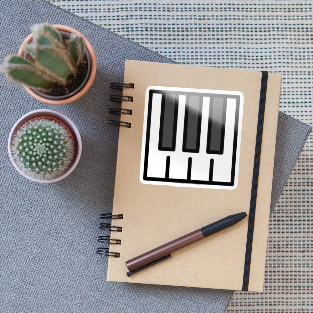 Musical Keyboard Moji Sticker - Emoji.Express - white glossy