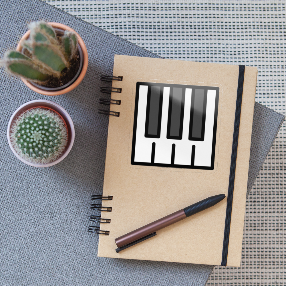 Musical Keyboard Moji Sticker - Emoji.Express - transparent glossy