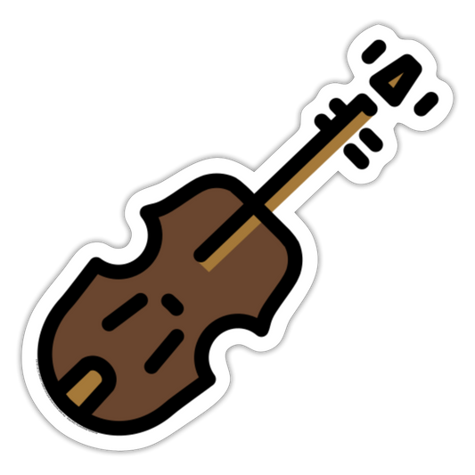 Violin Moji Sticker - Emoji.Express - white matte