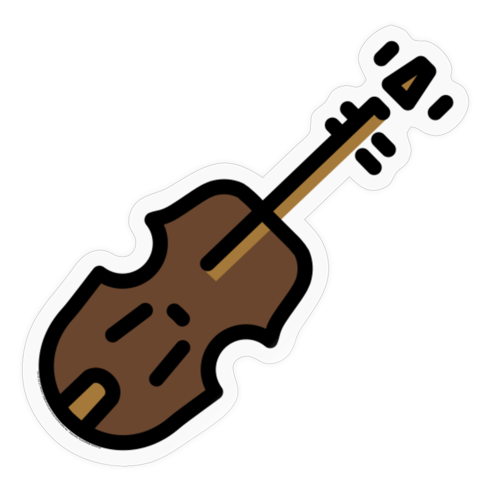 Violin Moji Sticker - Emoji.Express - transparent glossy