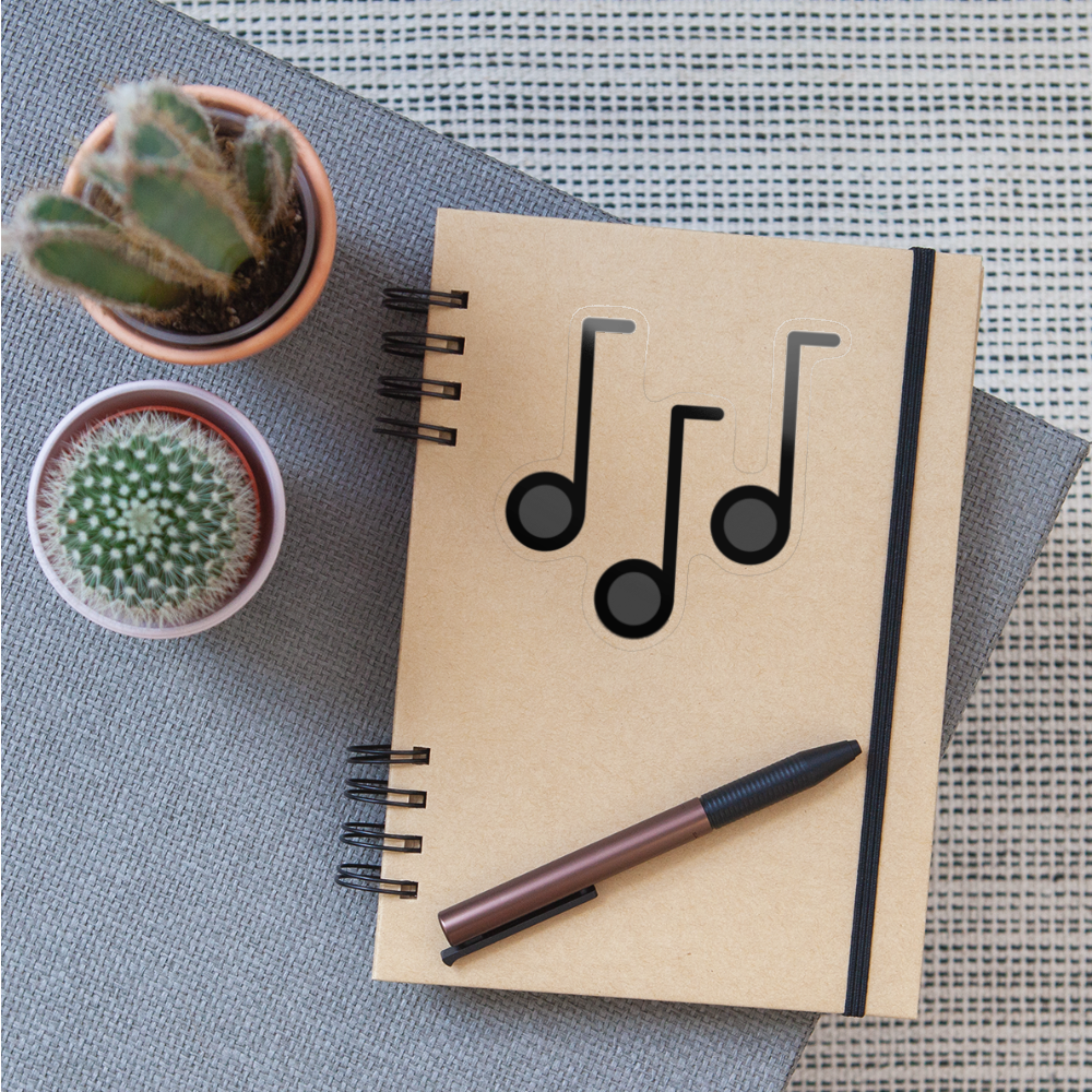 Musical Notes Moji Sticker Emoji.Express - transparent glossy