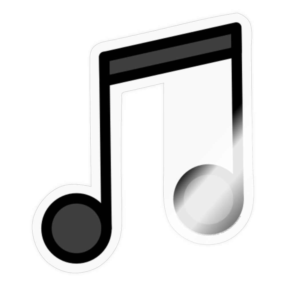 Musical Note Moji Sticker Emoji.Express - transparent glossy