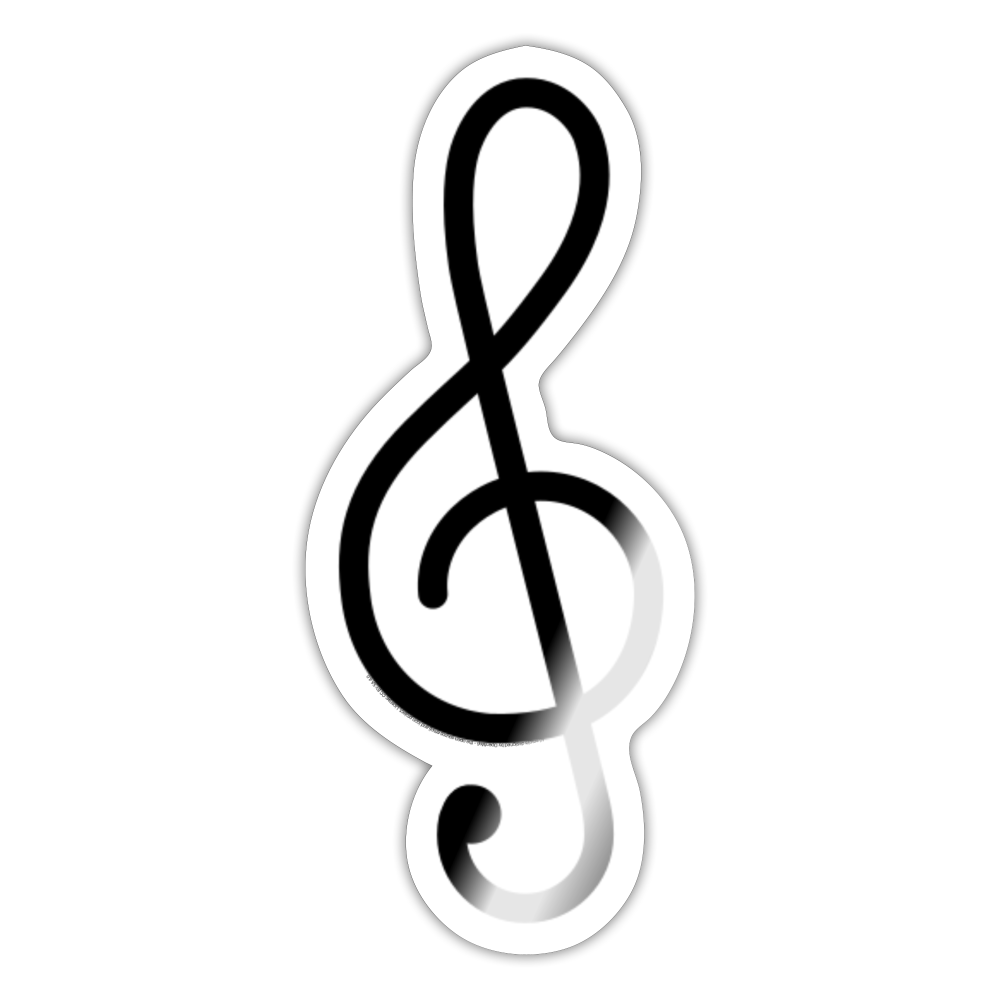 Musical Score Moji Sticker - Emoji.Express - white glossy