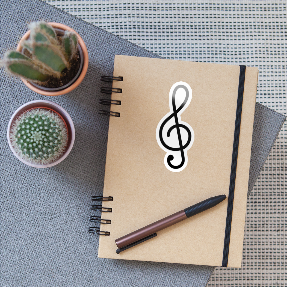 Musical Score Moji Sticker - Emoji.Express - white glossy