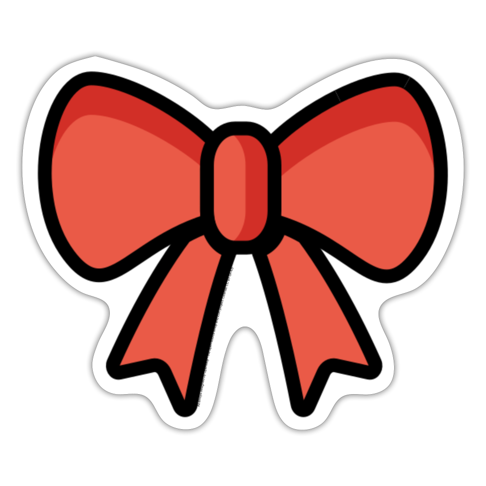 Ribbon Moji Sticker - Emoji.Express - white matte