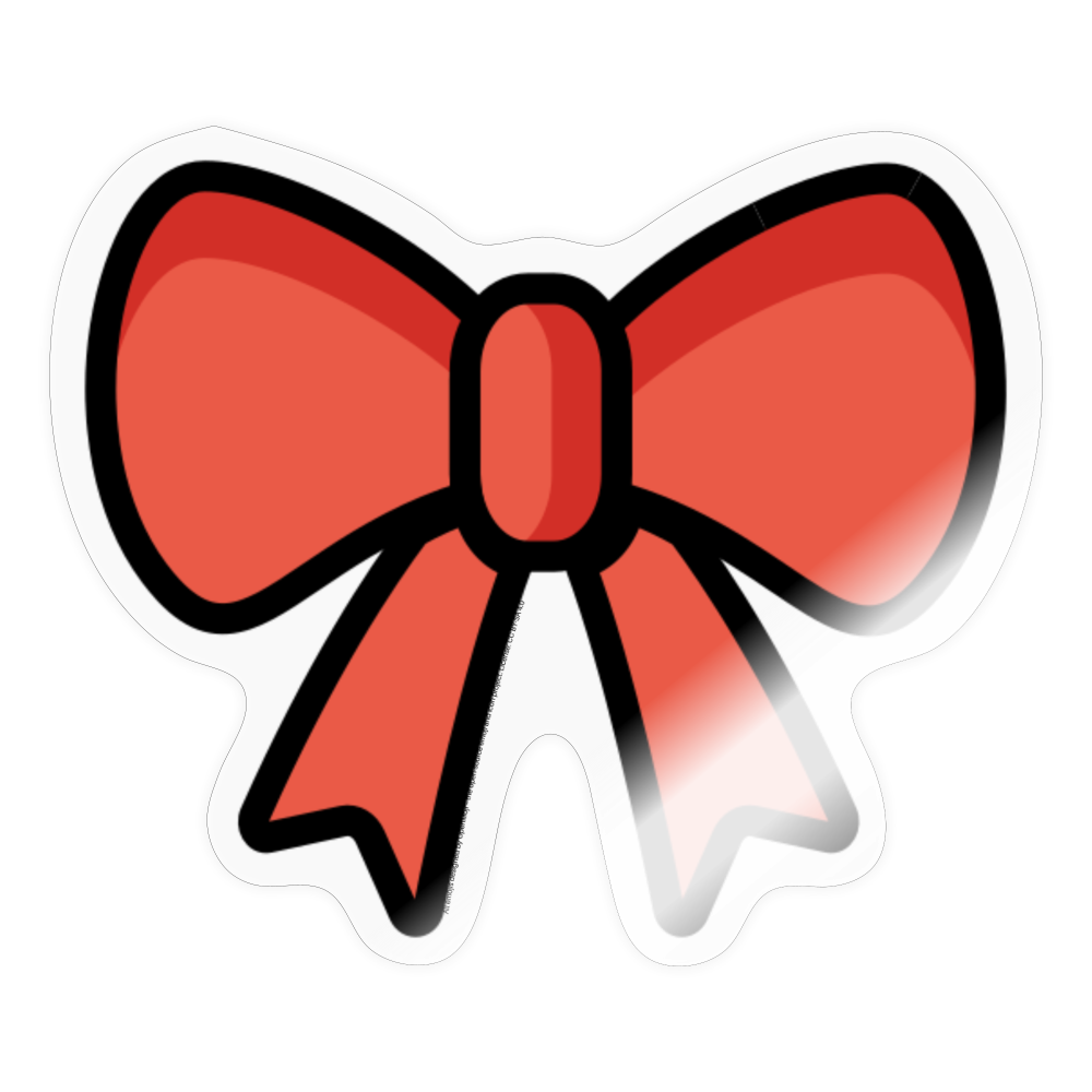 Ribbon Moji Sticker - Emoji.Express - transparent glossy