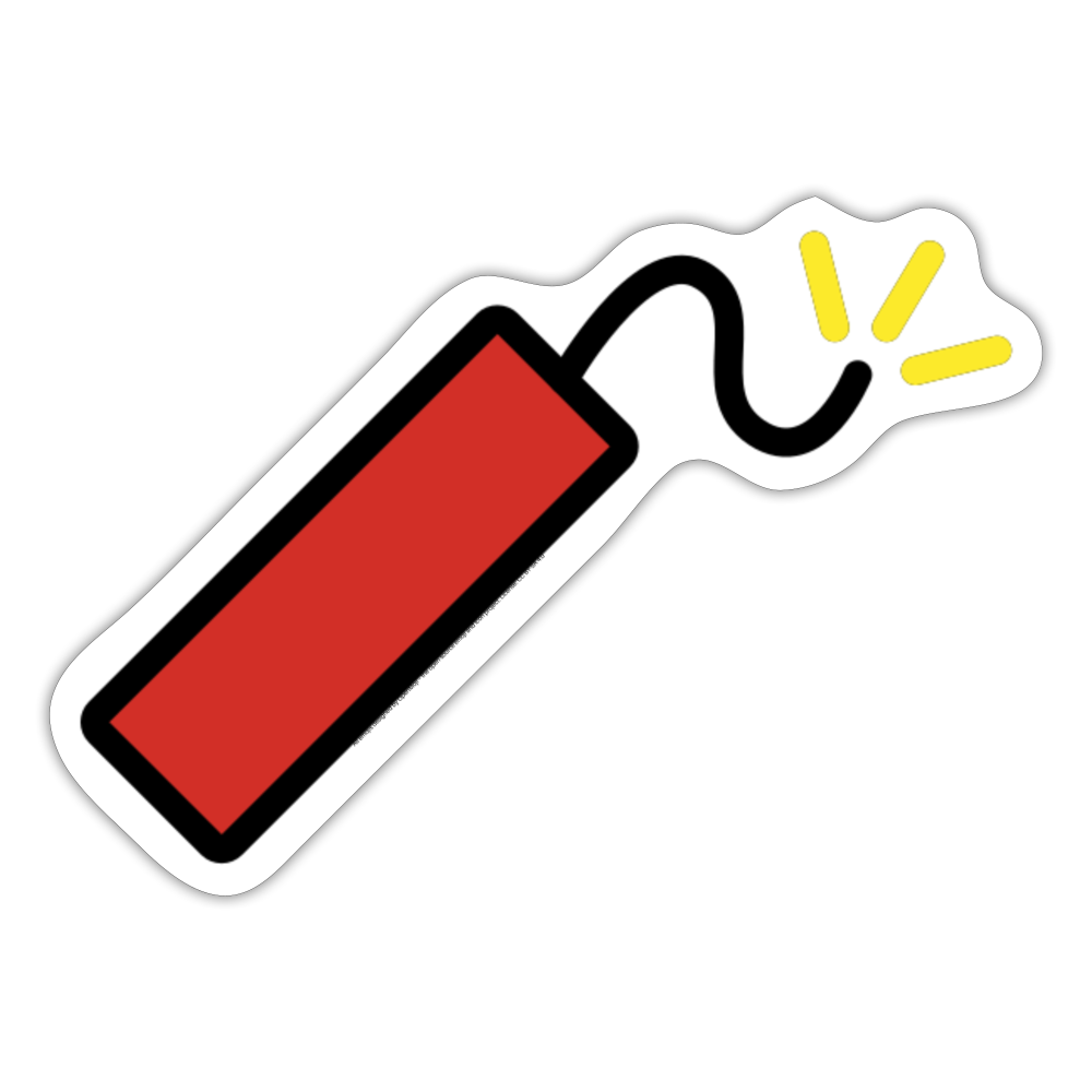 Firecracker Moji Sticker - Emoji.Express - white matte