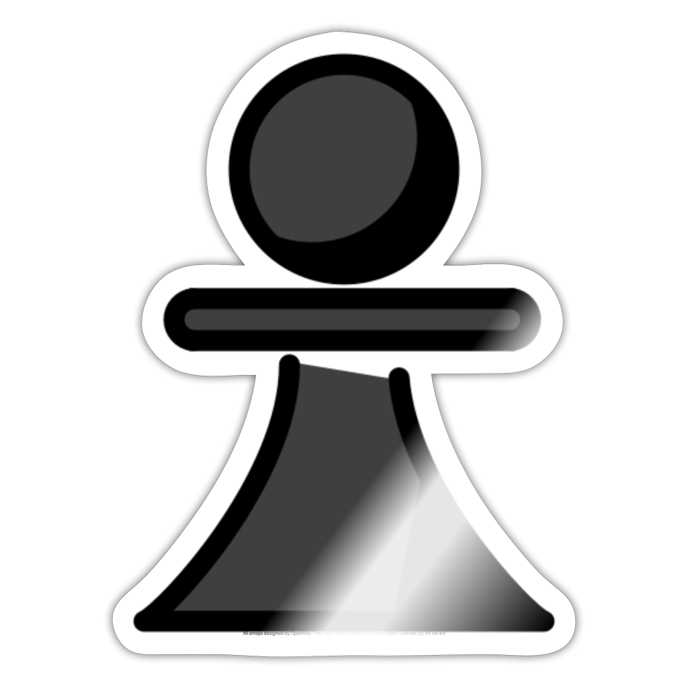 Chess Pawn Moji Sticker - Emoji.Express - white glossy