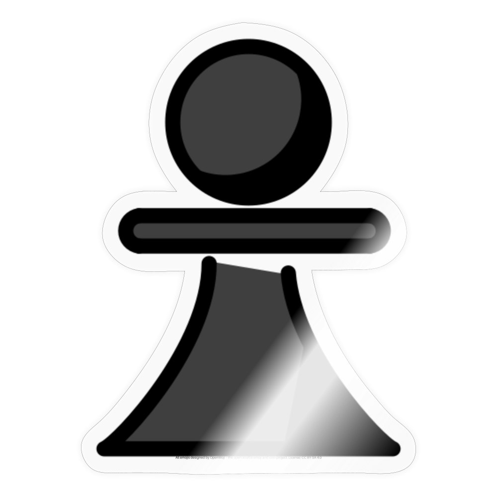 Chess Pawn Moji Sticker - Emoji.Express - transparent glossy