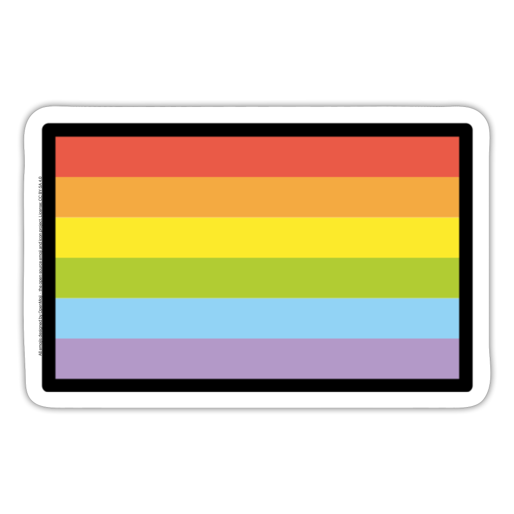 Rainbow Flag Moji Sticker - Emoji.Express - white matte