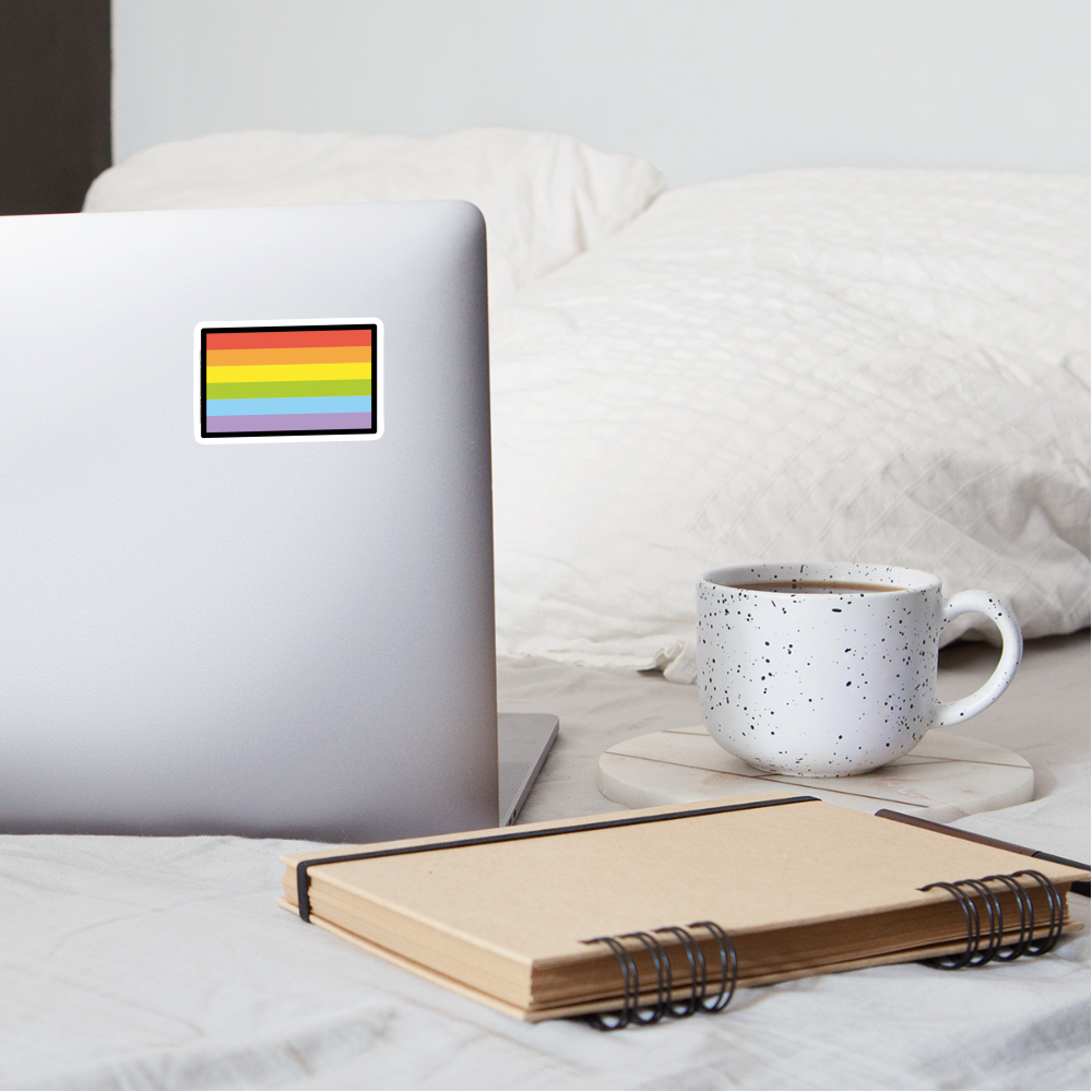 Rainbow Flag Moji Sticker - Emoji.Express - white matte