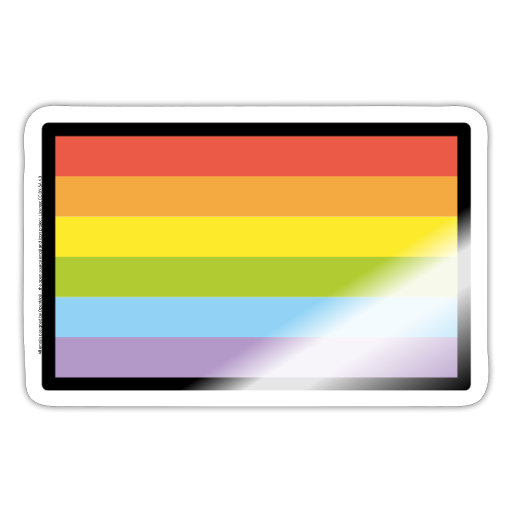 Rainbow Flag Moji Sticker - Emoji.Express - white glossy