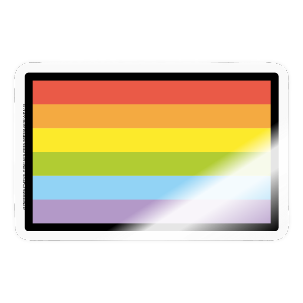 Rainbow Flag Moji Sticker - Emoji.Express - transparent glossy