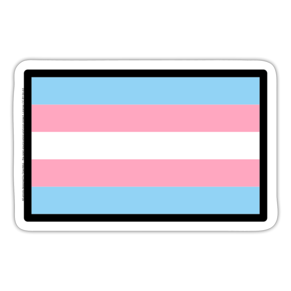 Transgender Flag Moji Sticker - Emoji.Express - white matte