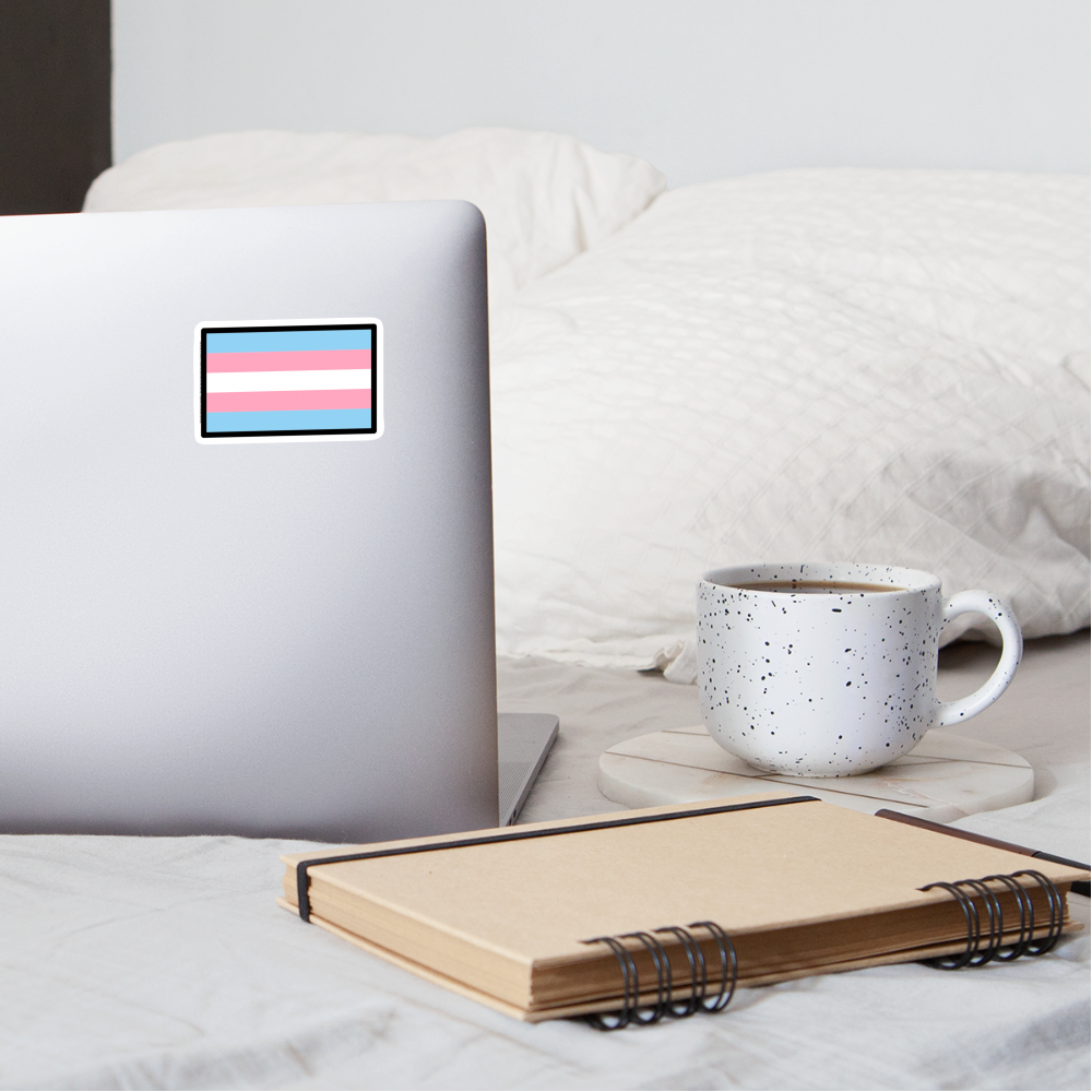 Transgender Flag Moji Sticker - Emoji.Express - white matte