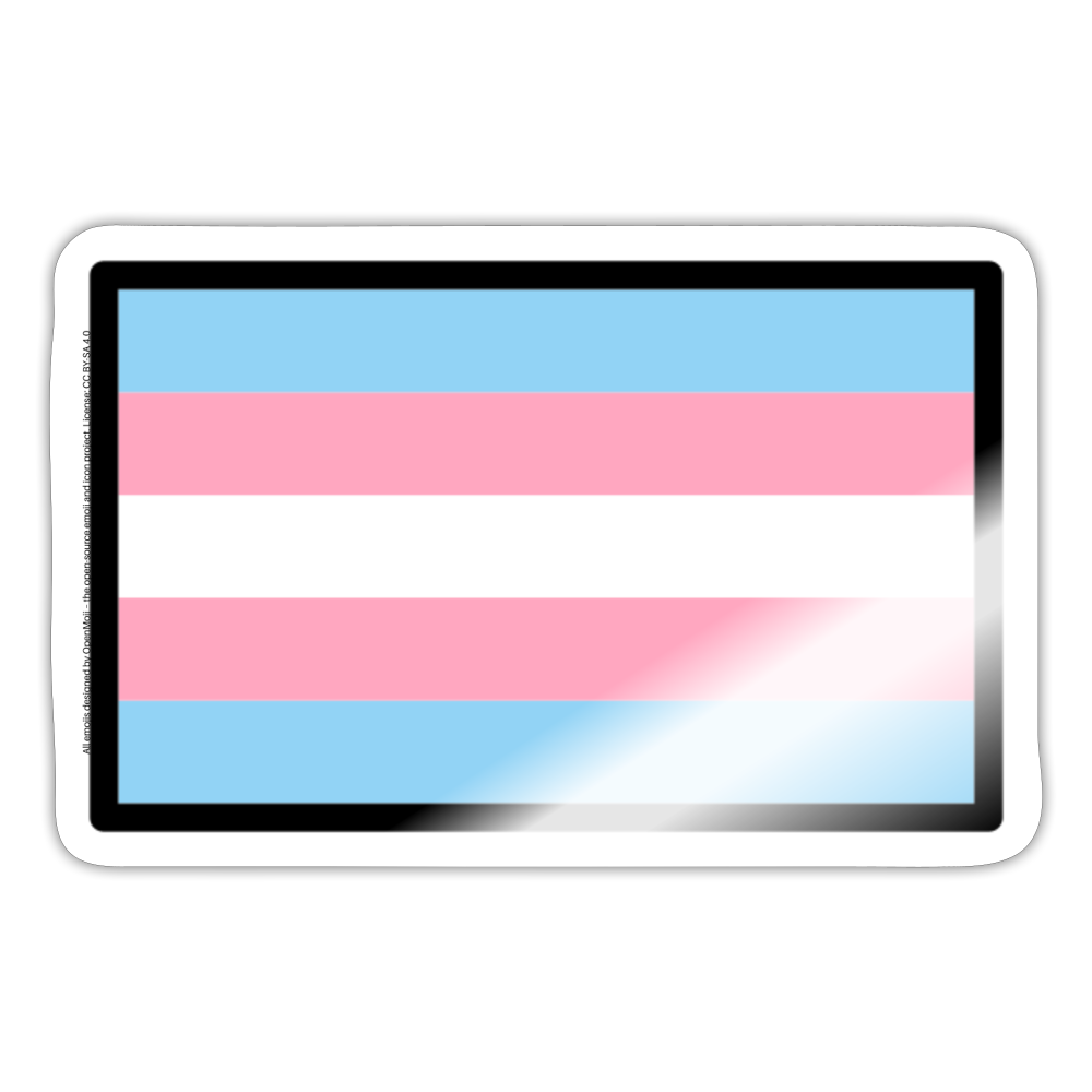 Transgender Flag Moji Sticker - Emoji.Express - white glossy