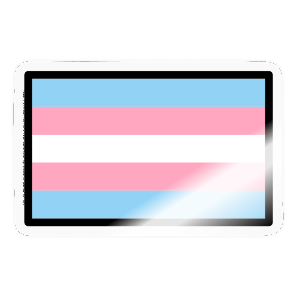 Transgender Flag Moji Sticker - Emoji.Express - transparent glossy