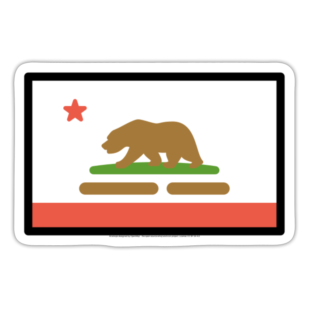 California Flag Moji Sticker - Emoji.Express - white matte