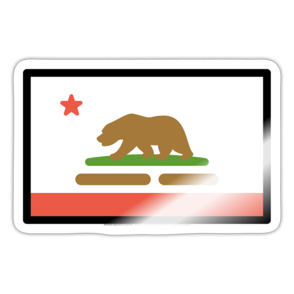 California Flag Moji Sticker - Emoji.Express - white glossy