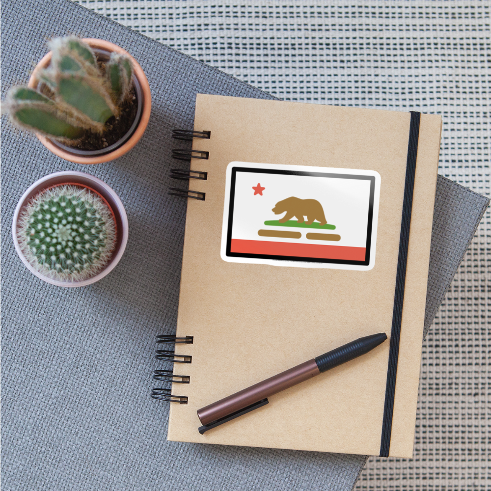 California Flag Moji Sticker - Emoji.Express - white glossy