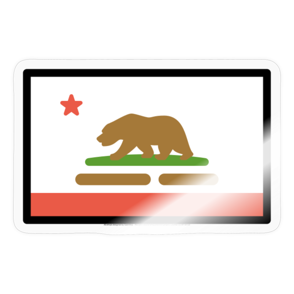 California Flag Moji Sticker - Emoji.Express - transparent glossy
