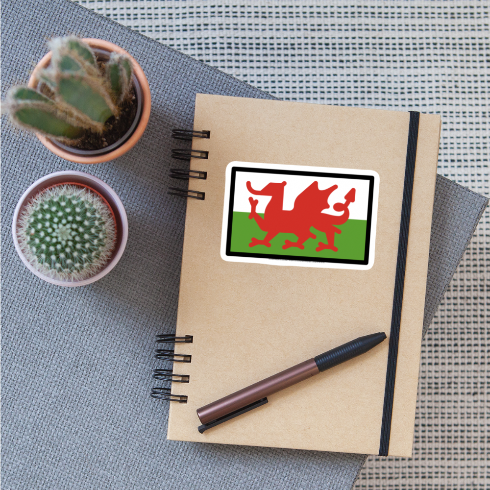 Flag: Wales Moji Sticker - Emoji.Express - white matte