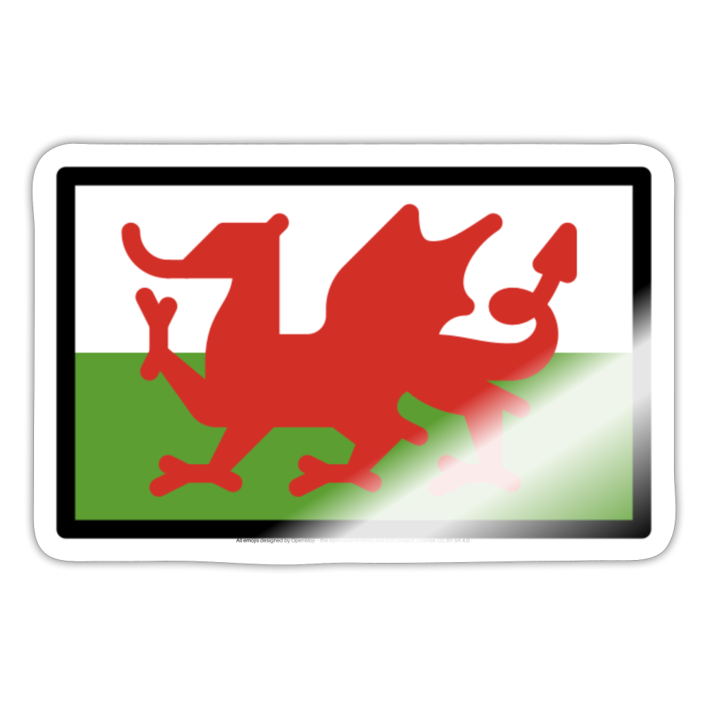 Flag: Wales Moji Sticker - Emoji.Express - white glossy