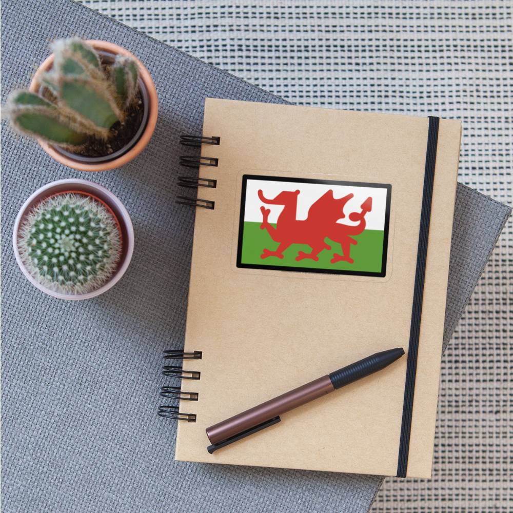 Flag: Wales Moji Sticker - Emoji.Express - transparent glossy