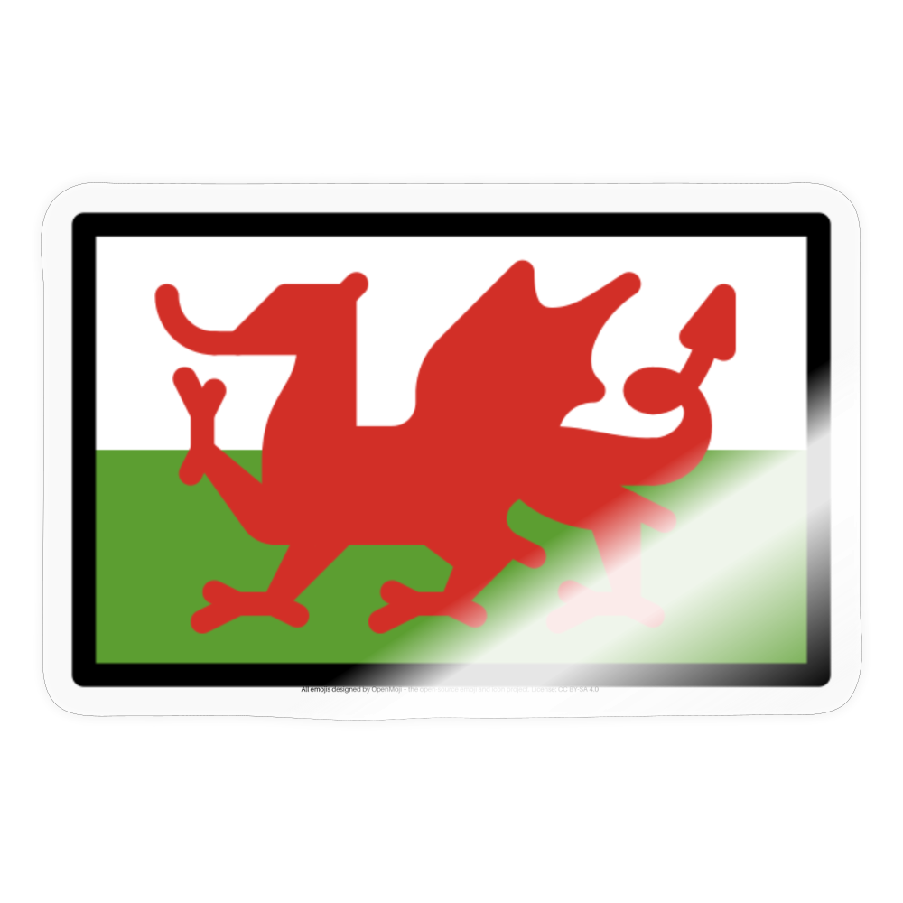 Flag: Wales Moji Sticker - Emoji.Express - transparent glossy