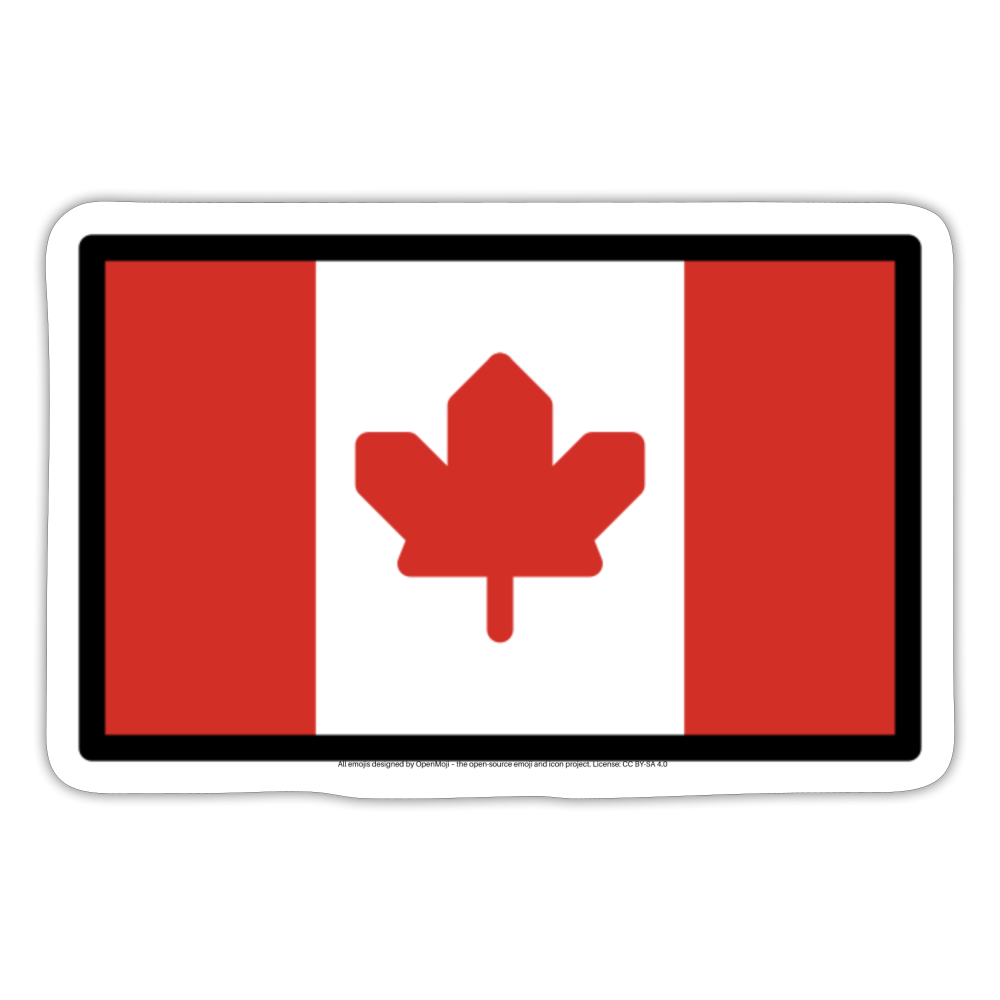 Flag: Canada Moji Sticker - Emoji.Express - white matte