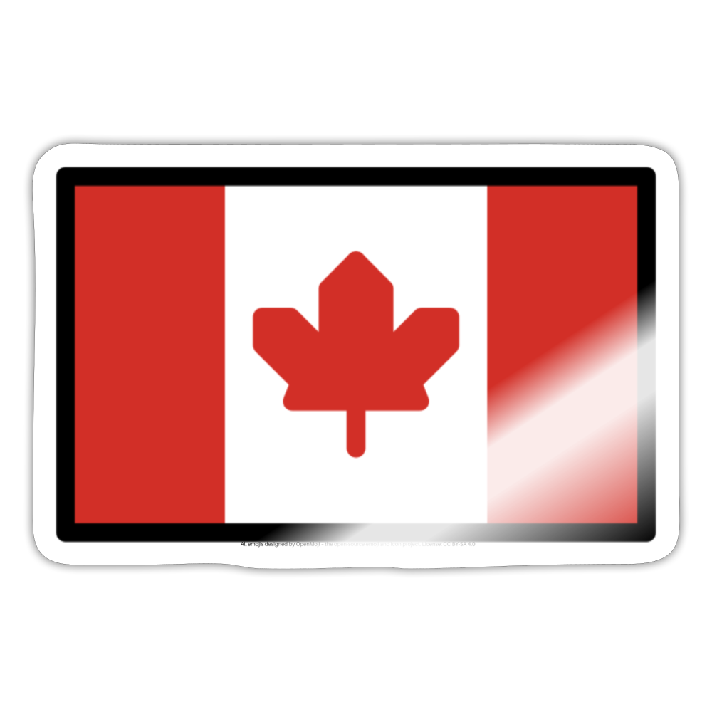 Flag: Canada Moji Sticker - Emoji.Express - white glossy