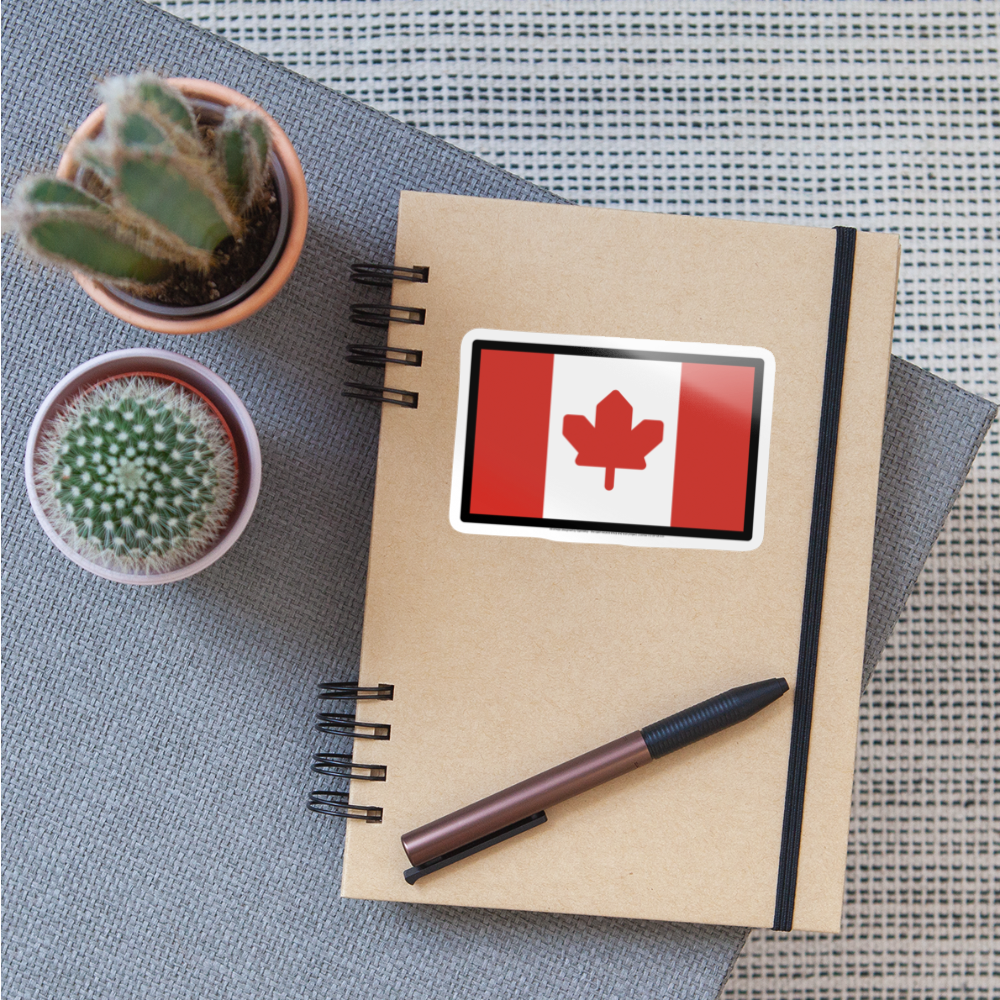 Flag: Canada Moji Sticker - Emoji.Express - white glossy