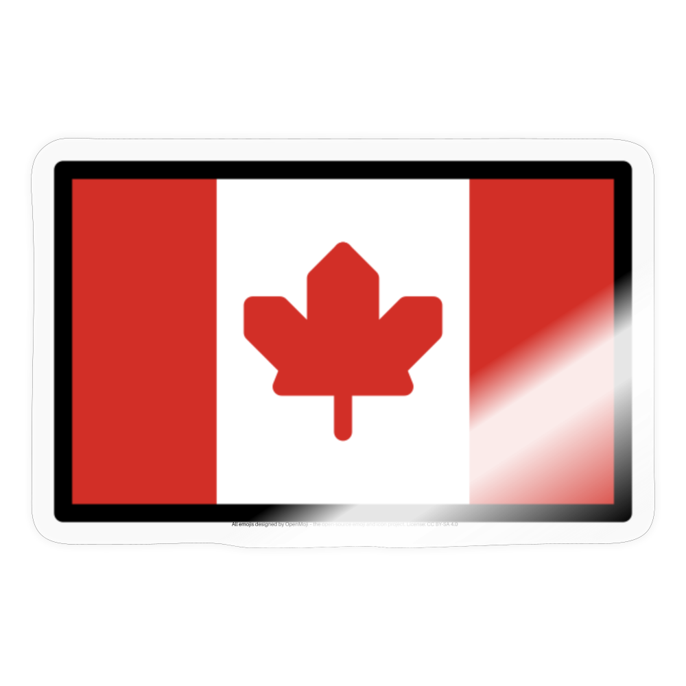 Flag: Canada Moji Sticker - Emoji.Express - transparent glossy